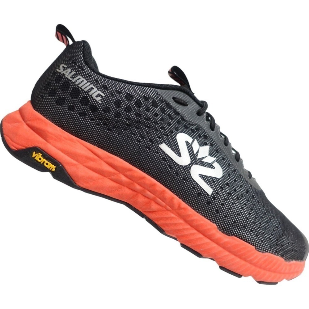 SALMING Men Running Shoes Greyhound Black/Red Size 10.5 M Low-Top Lace-Up